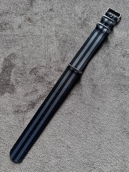 Pasek Nato 20mm nowy czarno-szary Omega Seiko Bulova
