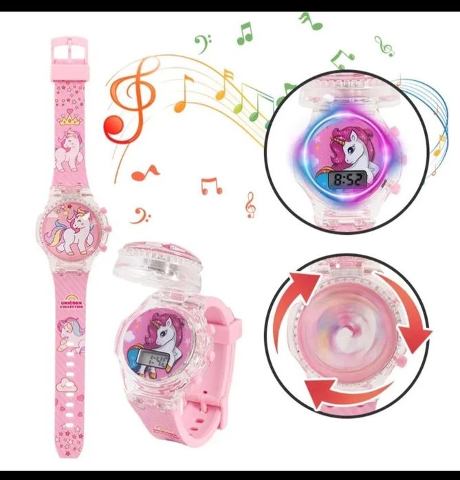 Relógio do Unicórnio com Luzes e Sons