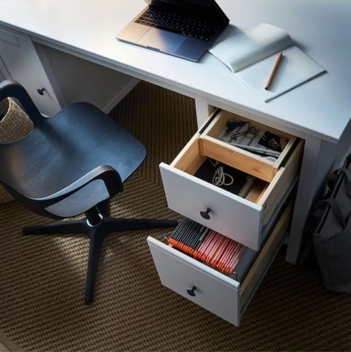 Secretária HEMNES + Aparador Branca