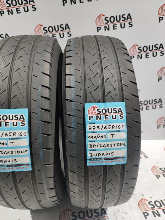 2 pneus semi novos 225-65R16C Bridgestone - Oferta dos Portes