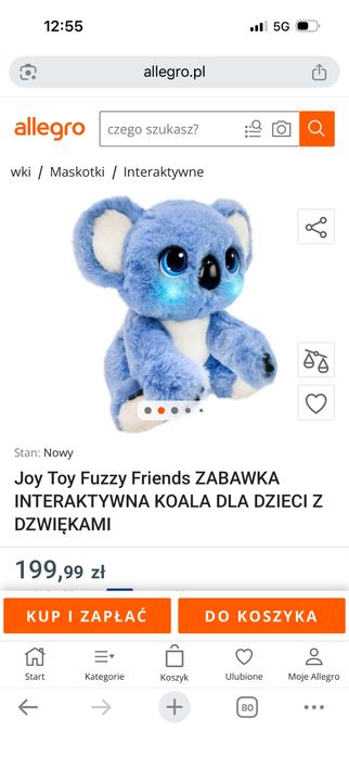 Joy Toy Fuzzy Friends koala