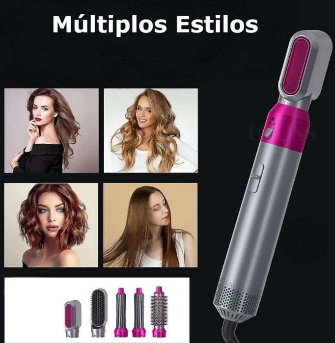 Escova 5 em 1 de ar quente