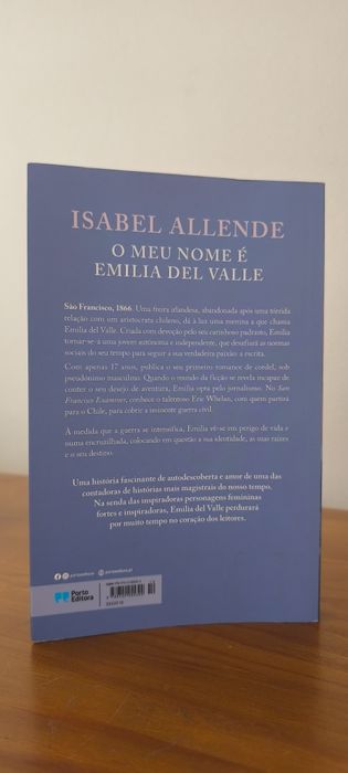 Livro "O meu nome é Emília del Valle"