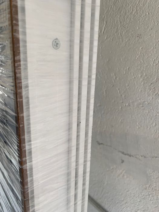 Drzwi balkonowe białe dąb złocisty nowe klamki zamek 900x2200