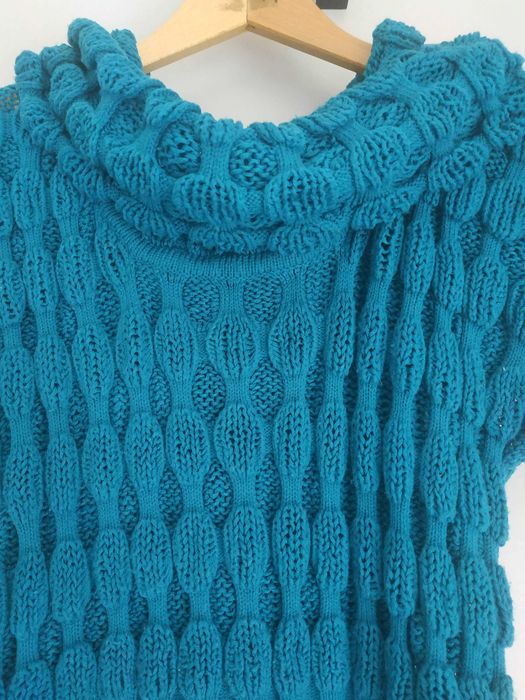 Sweter golf sukienka 36/S tunika zieleń