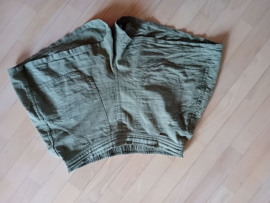 Szorty spodenki damskie len bawełna