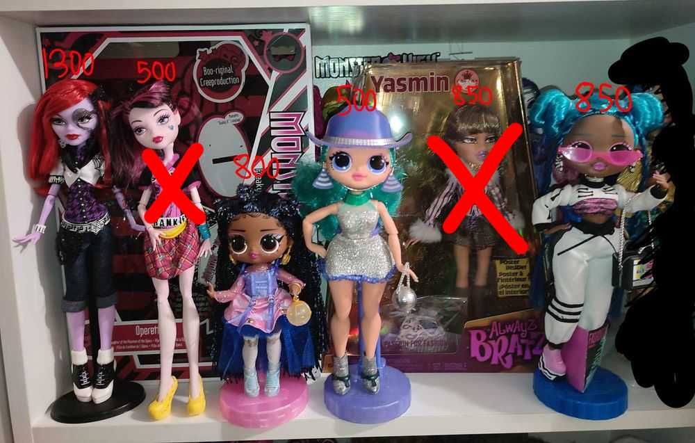 Ляльки монстер хай, лол, братц/братз