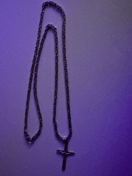 Łańcuszek splot królewski srebrny