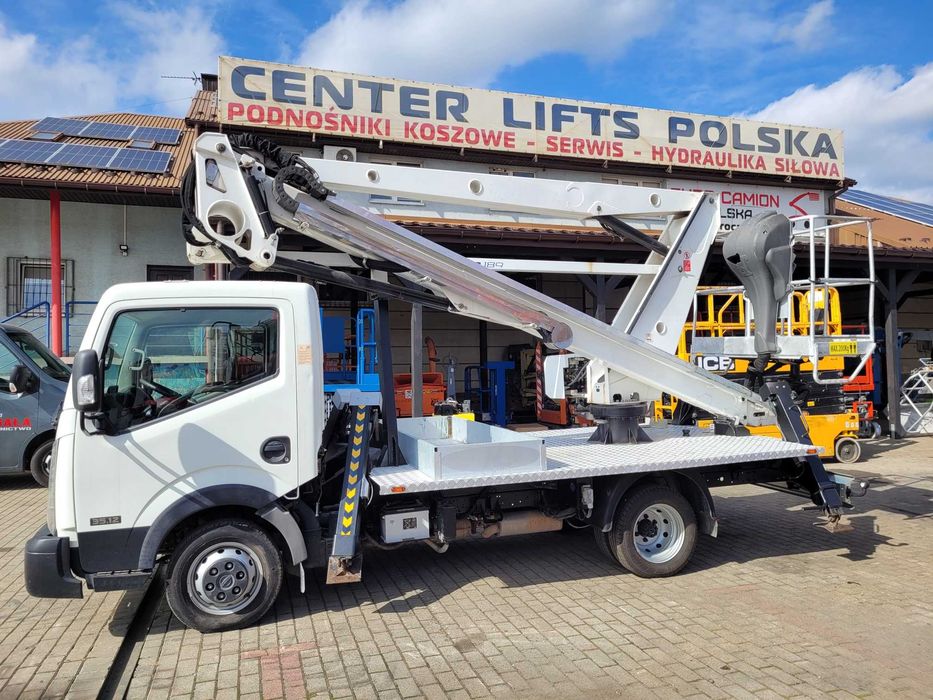 nissan podnośnik koszowy zwyżka 18 m oil&steel multitel gsr isoli cmc