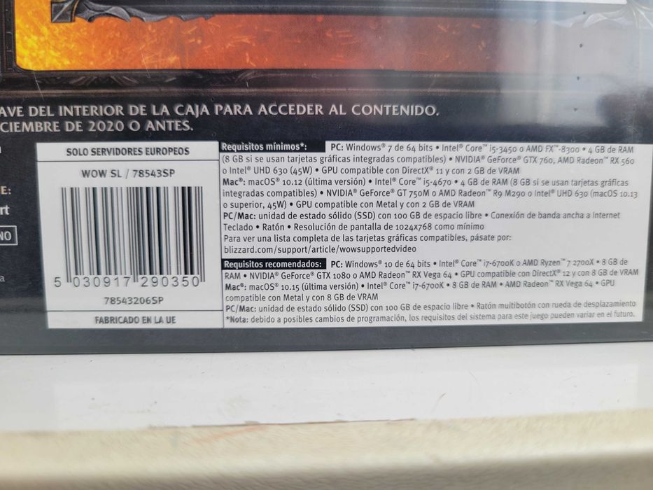 World of Warcraft - Shadowlands Collector's Edition (Novo, Selado)