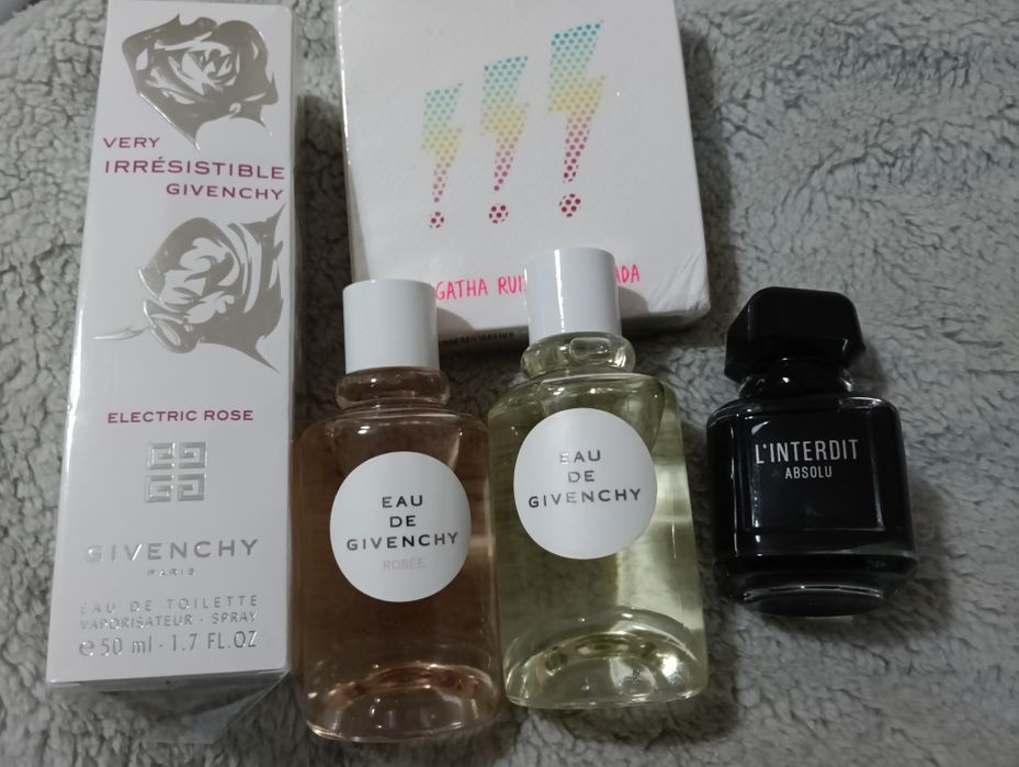 Marc Jacobs Daisy intense 100 ml  Love 50ml Honey 100ml Perfect 100ml Nina Ricci Rouge Givenchy electric 50 L'intredit Absolu 35ml Eau Givenchy 2x100m