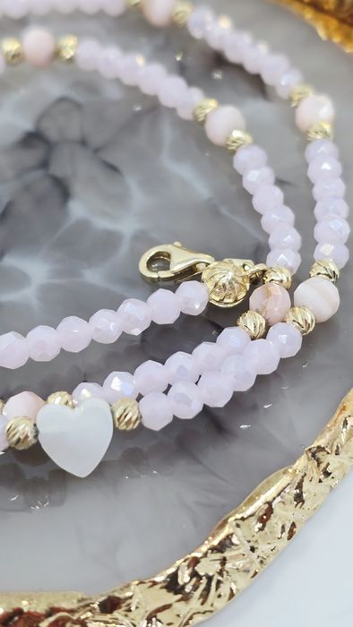 Złoty łańcuszek choker z elementami złota próba 585 14k
