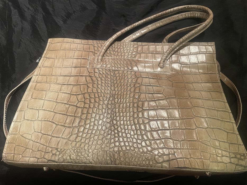 Torebka shopper ze skóry krokodyla Włoska