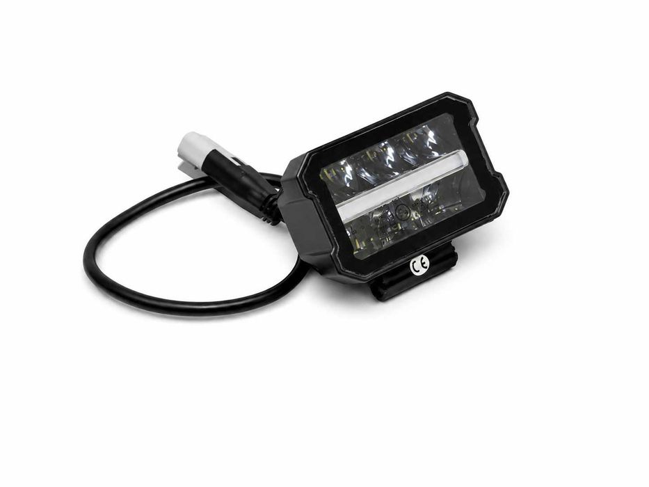 Lampa LED robocza z kierunkowskazem 4,4" E-Mark 12V/24V DRL biały/żółty IP68