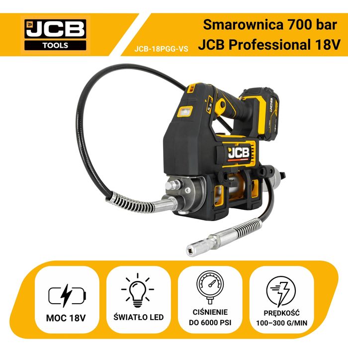 JCB Professional 18V Smarownica Maksymalne Ciśnienie: 700 bar bez baterii