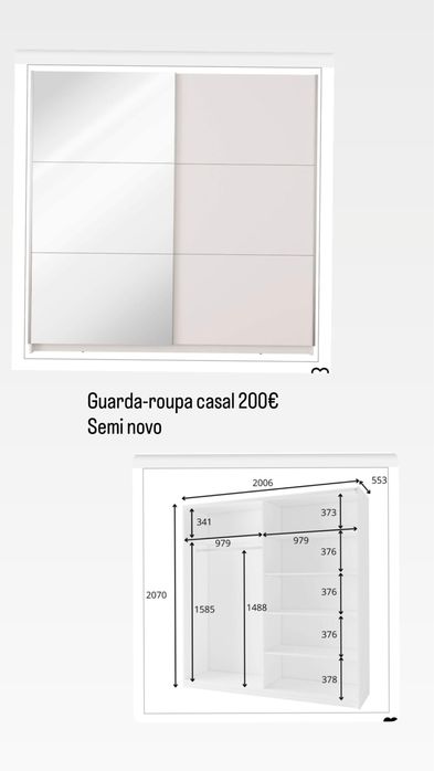 Roupeiro casal Novo