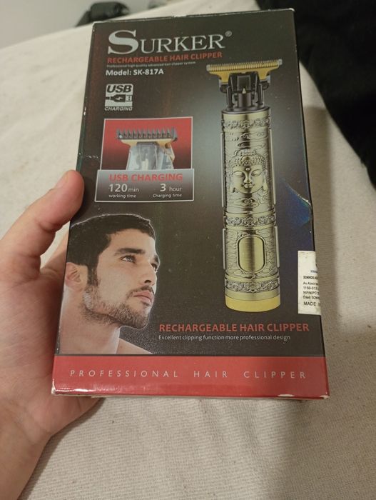 Máquina de Corte Profissional Surker SK-817A | Recarregável USB