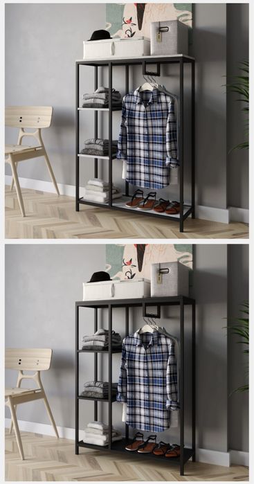 Гардеробна стійка Стелаж Вішалка Шафа для одягу Шкаф Полка для одежды