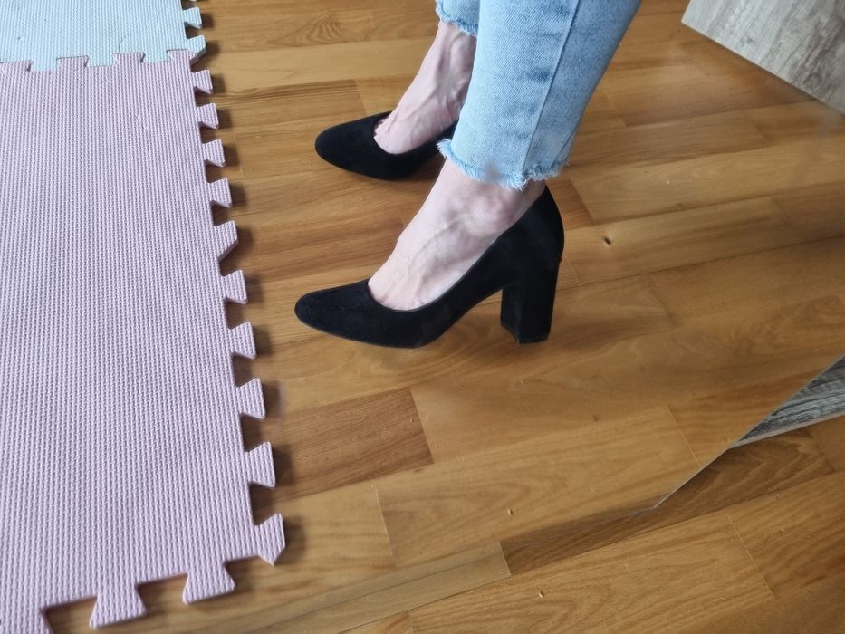Szpilki buty na obcasie czarne 36