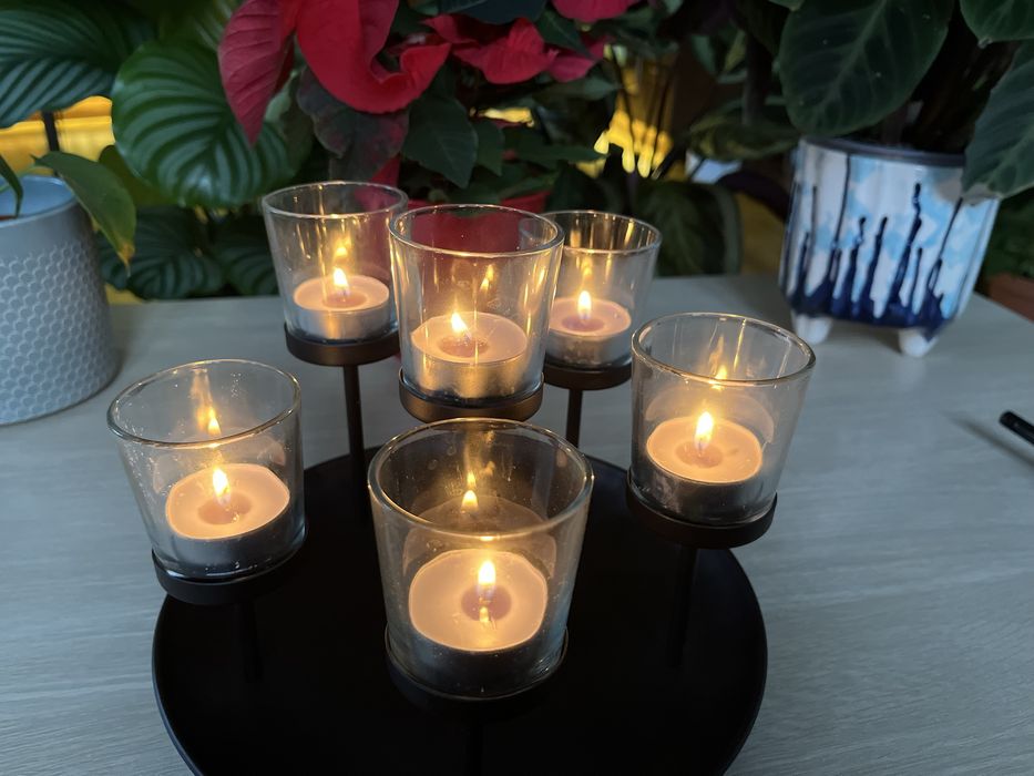 Świecznik od Tchibo na 6 tealight-ów. Na święta. Na prezent.