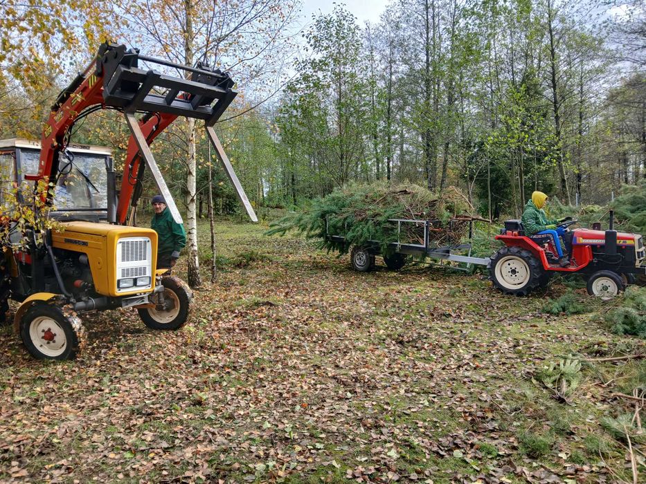 Przyczepa do traktora 1 i 2 osie . Traktorek Yanmar