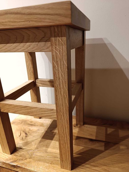 Taboret drewniany dębowy/jesionowy