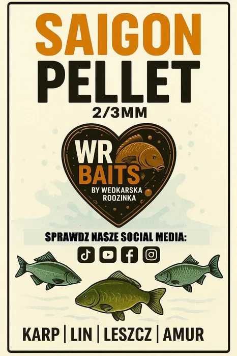 SAIGON METHOD PELLET 2/3 mm – Wędkarska Rodzinka 1kg
15 zł