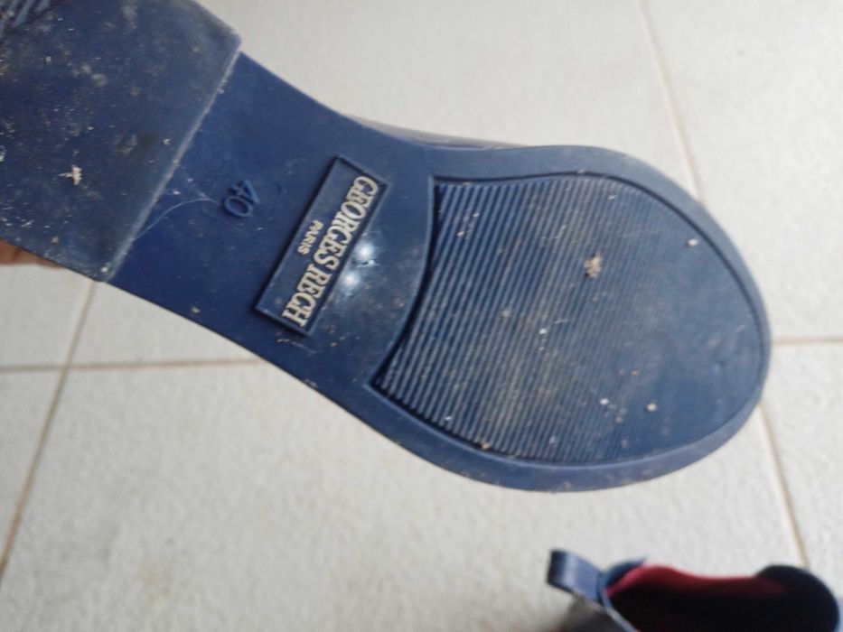 botas de chuva de saída