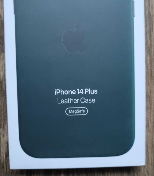 Apple etui plecki do iPhone 14 Plus z MagSafe zielone skórzane NOWE
