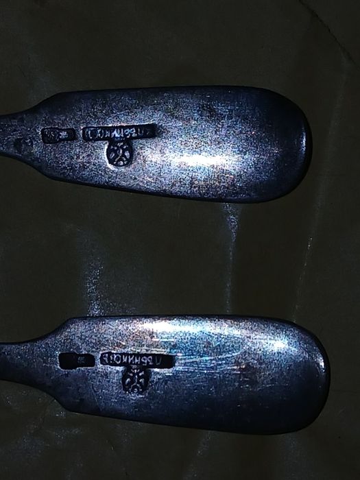 Набор серебряных ложек (6 шт), фирма Хлебникова, 84 проба, Мо скв а.