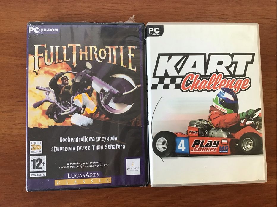 Gra PC Full throttle nowa we folii Lucasarts Classic gratis Kart gra