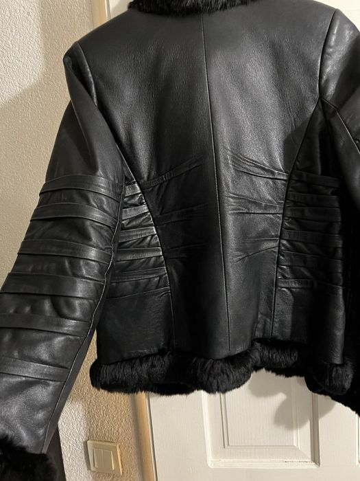 Куртка шкіряна з хутром