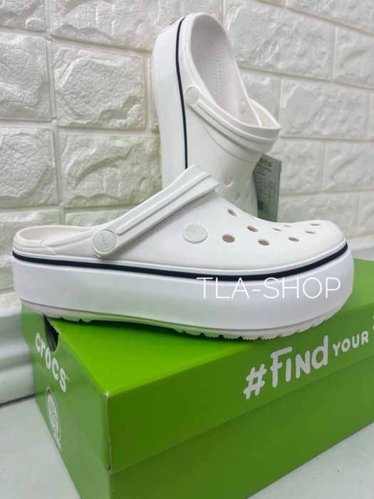 Сабо жіночі крокси Crocs Platform веселка кольорові