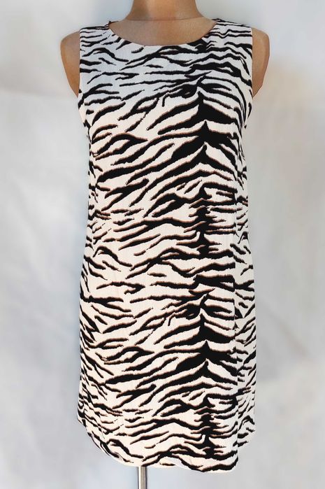 Sukienka H&M Wiskoza L 40 mini tygrys letnia tunika 42