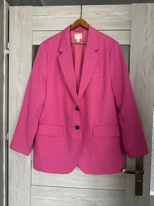 Różowa marynarka oversize H&M