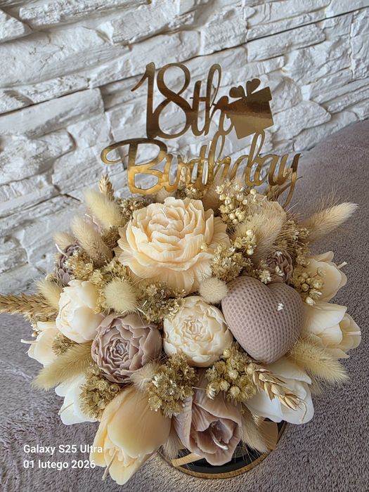 Flower soy box  kwiaty które nie więdną