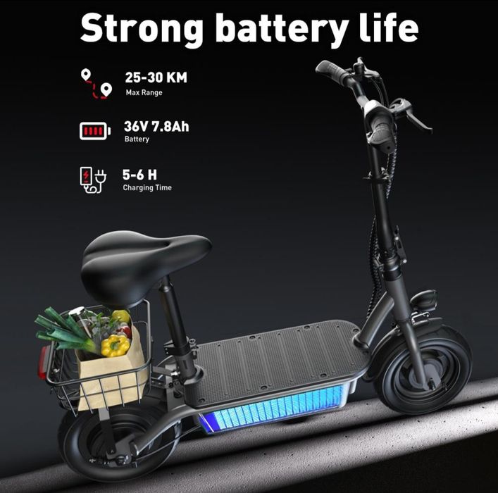 Електросамокат з сидінням iScooter F2 500w