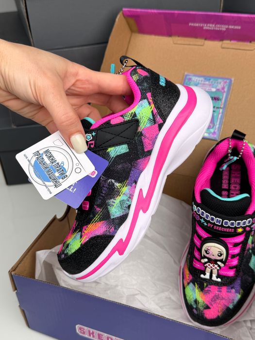 Детские кроссовки на девочку на липучках Skechers SNUGGLE 32/35р