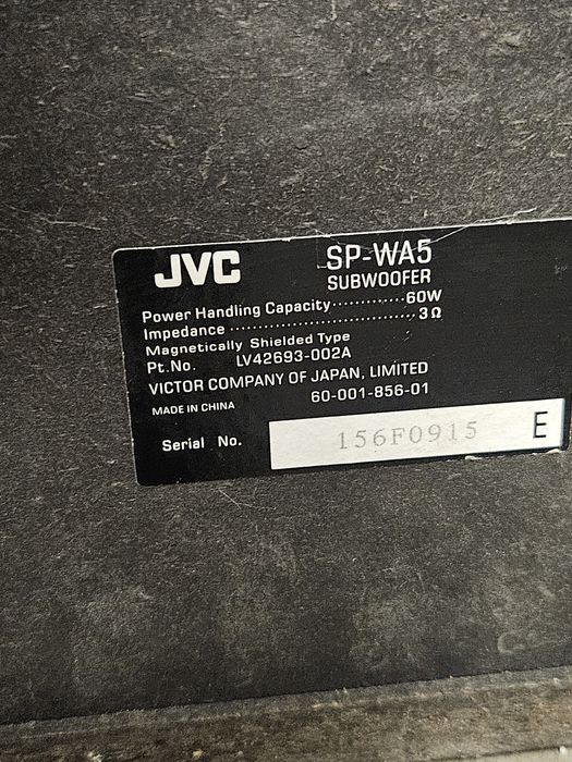 Sprzedam subwoofer jvc dużej mocy 60w