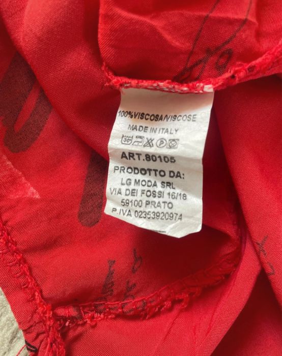 Letnia czerwona sukienka włoska M/L