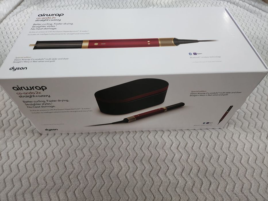 Multistyler Dyson Airwrap Co-anda2x Straight+Wavy Aksamitna czerwień/Złoto
