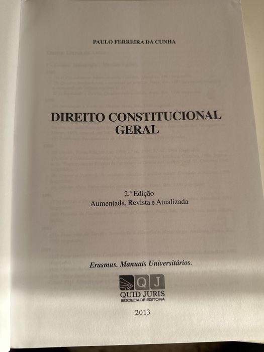 Direito Constitucional Geral (Prof. Paulo Ferreira da Cunha)
