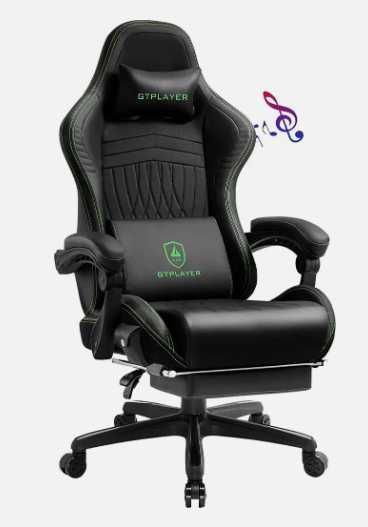Fotel/Krzesło do gier z podnóżkiem GTPlayer z głośnikiem Bluetooth