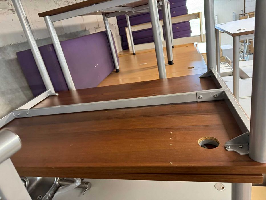 Biurko 120x80 orzech biurka ciemny brąz