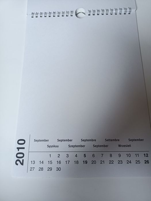 Kalendarz 2010 do uzupelnienia