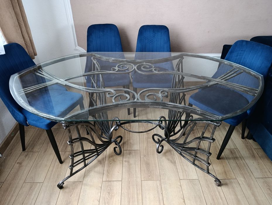 Stół ręcznie robiony metalowy 180x90