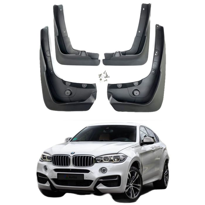 Бризковики BMW X6 F16 авто M пакет 2014-2018 Брызговики комплект 4шт.