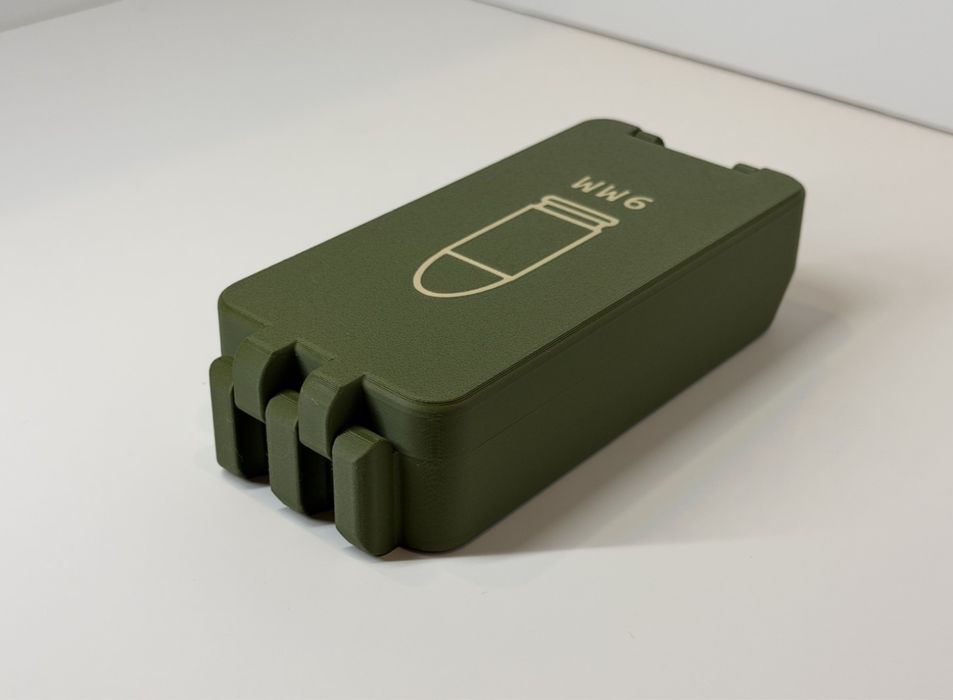 Caixa para Munição 9mm - 50 Balas