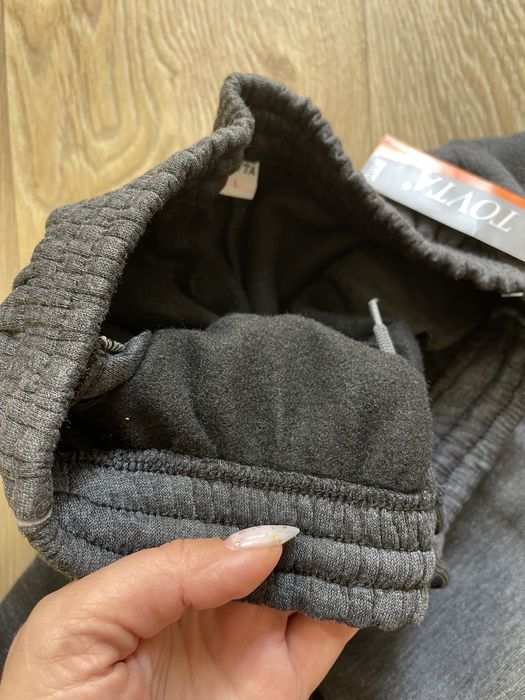 Теплі штани на манжеті спортивні брюки на резинці фліс L XL 2XL 3XL 4X