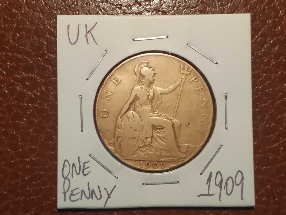 36 Moeda de one penny de 1909 Reino Unido